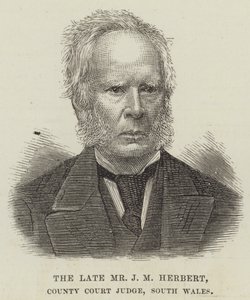 Feu M. J M Herbert, juge de la cour de comté, Galles du Sud (gravure)