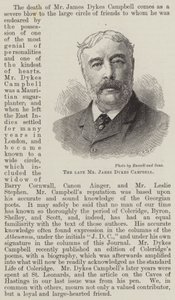 Feu M. James Dykes Campbell (gravure)
