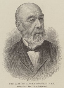 Le défunt M. James Fergusson, FRS, architecte et archéologue (gravure) - English School