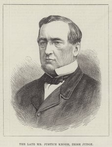 Feu M. Justice Keogh, juge irlandais (gravure) - English School