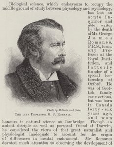 Le défunt Professeur G J Romanes (gravure) - English School