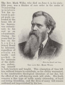 Le défunt Révérend Mark Wilks (gravure) - English School