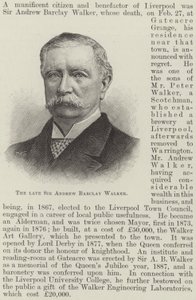 Le défunt Sir Andrew Barclay Walker (gravure) - English School