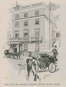 La maison du défunt Sir George Tryon, Easton Place, Londres - English School