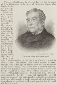 Feu Vice-Chancelier Bacon (gravure) - English School