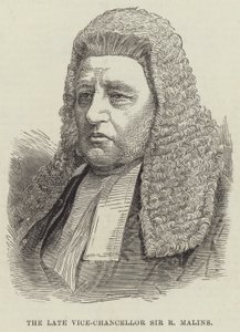 Feu le vice-chancelier Sir R Malins - English School
