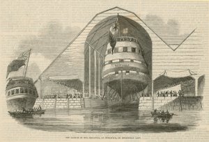 Le lancement du Boscawen à Woolwich - English School