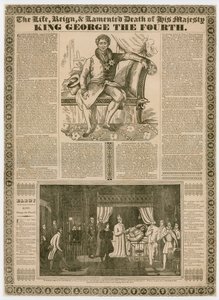 La vie, le règne et la mort lamentée de Sa Majesté, le roi George IV - English School