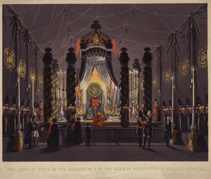 La mise en bière des restes du F M Le Duc de Wellington à l