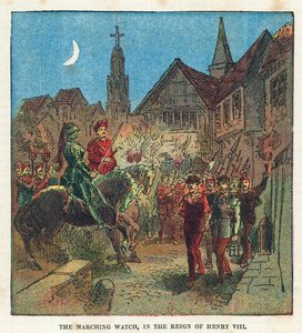 La garde en marche sous le règne du roi Henri VIII - English School