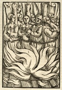 Le martyre de nombreuses victimes (gravure)