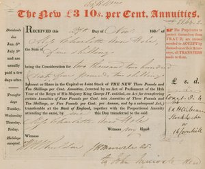 Les nouvelles annuités de 3 £ 10s par cent - English School