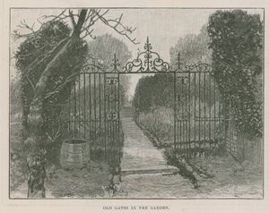Le nouveau parc public à Highgate : anciennes portes dans le jardin - English School