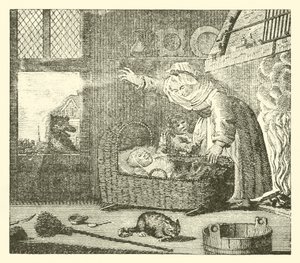 La nourrice et le loup (gravure) - English School