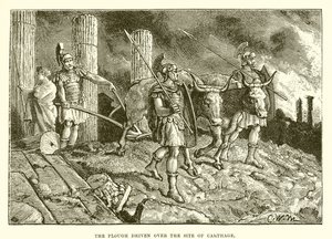 La charrue passant sur le site de Carthage - English School