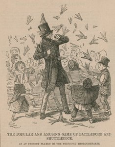 Le jeu populaire et amusant de Battledore et Shuttlecock