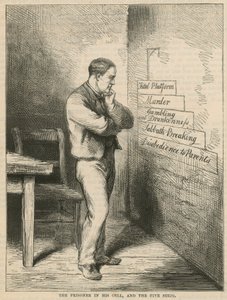 Le prisonnier dans sa cellule et les cinq étapes