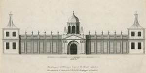 La Perspective de Montague House vers la rue, Londres