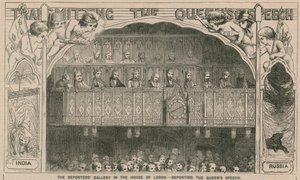 La galerie des reporters à la Chambre des Lords