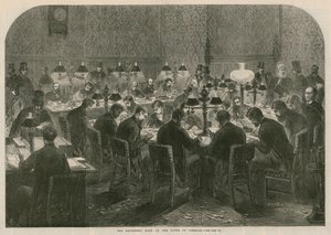 La salle des reporters à la Chambre des communes - English School