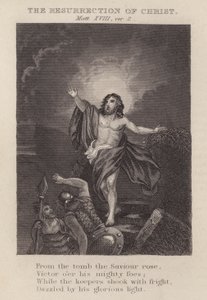 La résurrection du Christ, Matthieu XVIII, verset 2 - English School