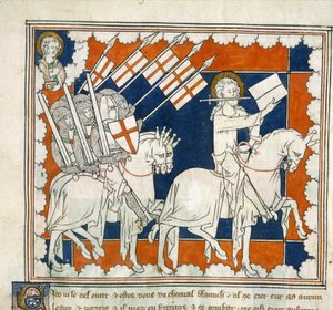 Le cavalier sur un cheval blanc, début du 14e siècle - English School