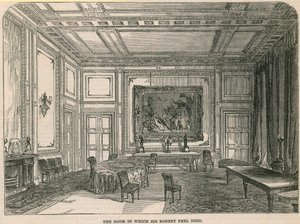 La chambre où Sir Robert Peel est mort - English School