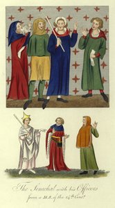 Le sénéchal avec ses officiers, 14ème siècle - English School