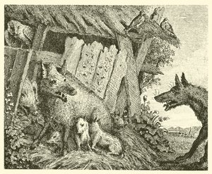 La truie et le loup (gravure) - English School