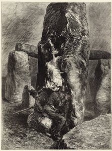 Les traînards à Stonehenge