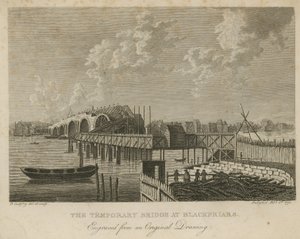 Le pont temporaire à Blackfriars - English School