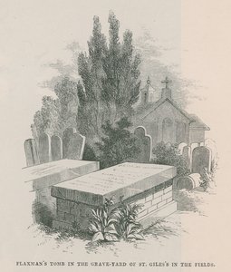 Tombe de John Flaxman dans le cimetière de St Giles in the Fields - English School