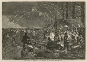 Le temps et les parcs : scène nocturne sur la Serpentine - English School