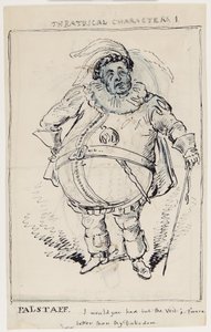 Personnages théâtraux 1: Falstaff, vers 1825 - English School