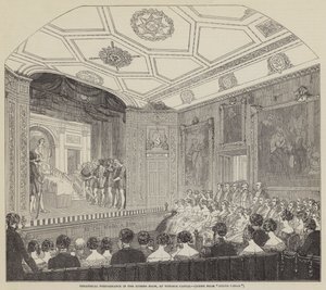 Représentation théâtrale dans la salle Rubens, au château de Windsor - English School