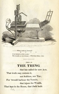 Ceci est la chose, illustration de The Political House that Jack Built par William Hone, publié en 1819 - English School