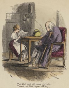 Cette gentille fille vient tous les jours lire la Bible à la pauvre vieille May - English School