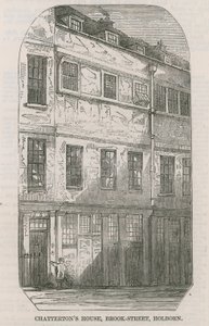 Maison de Thomas Chatterton, Brooks Street, Holborn, Londres - English School