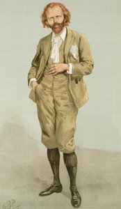 Thomas Hall Caine (1853-1931) illustration de Men of the Day, publiée dans Punch Magazine, juillet 1896 - English School
