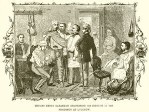 Thomas Henry Kavanagh complétant son Déguisement dans la Résidence à Lucknow - English School