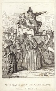 Thomas et Ann Shakeshaft, réclamant le flitch de bacon - English School