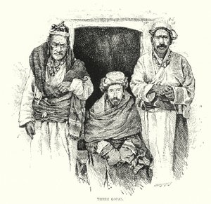 Trois Gopas (gravure) - English School