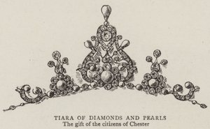 Tiare de diamants et de perles