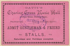 Billet pour Gattis Charing Cross Music Hall - English School