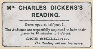 Billet pour une lecture de Charles Dickens - English School