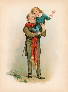 Tiny Tim (chromolithographie) - English School