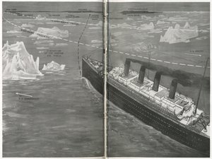 Le Titanic dans la banquise (détail) - English School