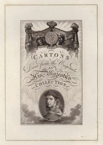 Page de titre pour Cartons faits à partir des originaux dans la collection de Sa Majesté (gravure)