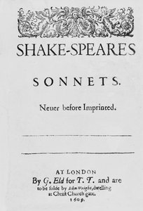 Page de titre des Sonnets de Shakespeare - English School