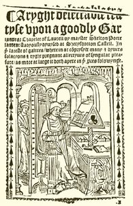Page de titre de Goodly Garlande de John Skelton - English School